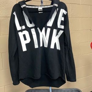 “Love pink” layering hoodie